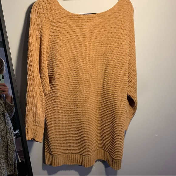 American Eagle Taupe Oversized Knit Sweater - Picture 2 of 7